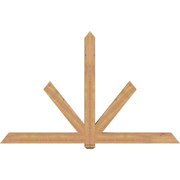 Ekena Millwork Kennewick Timber Gable Bracket, Western Red Cedar, 96"W x 60"H x 5 1/2"D x 5 1/2"F, 15/12 Pitch GBW096X60X0606KEN00SWR - main